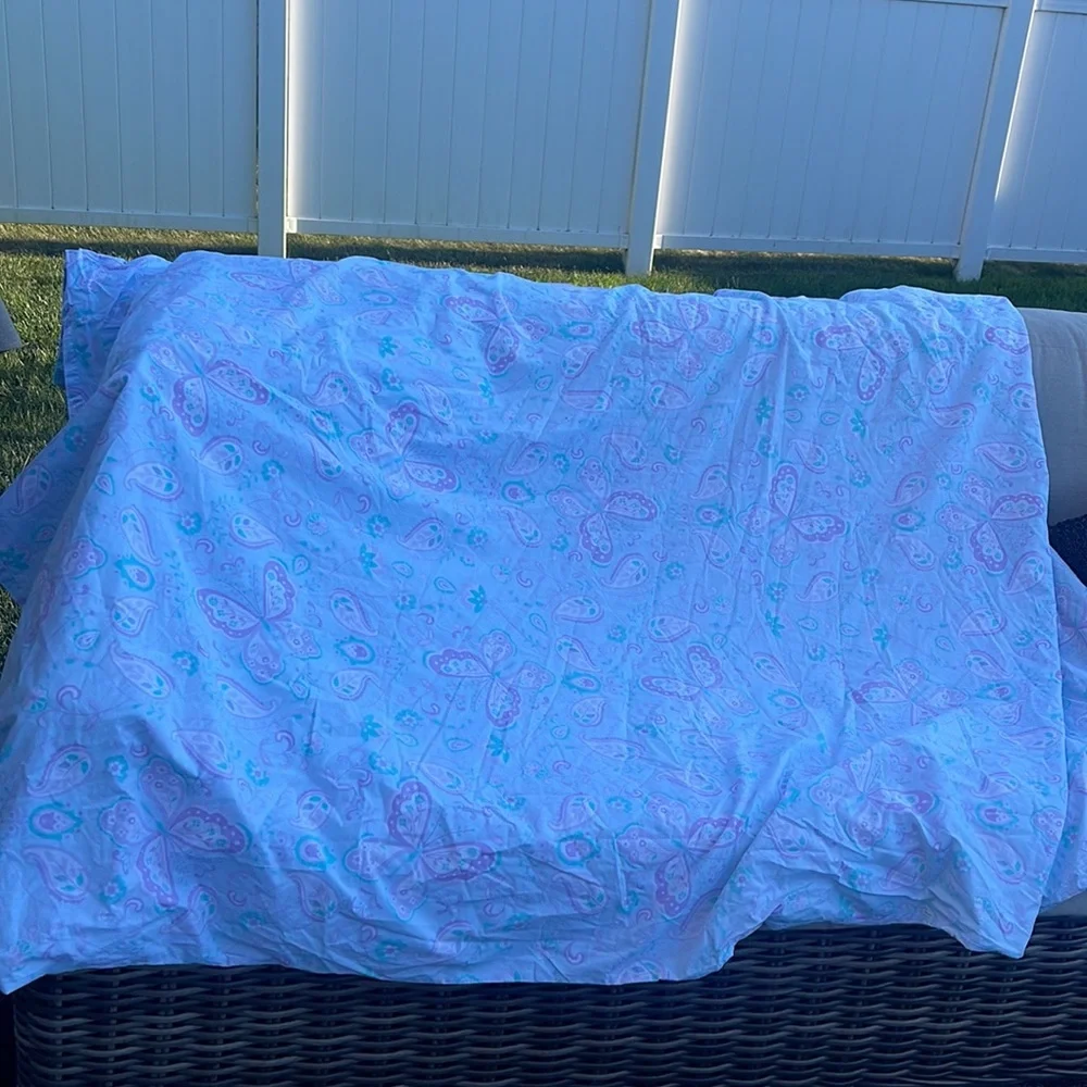 Pottery barn kids twin size butterfly duvet cover
